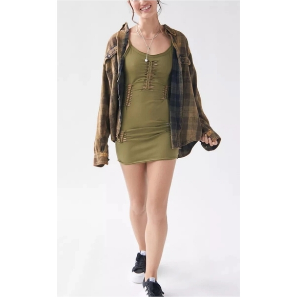 Urban Outfitters Olive Green Dress - Picture 5 of 10